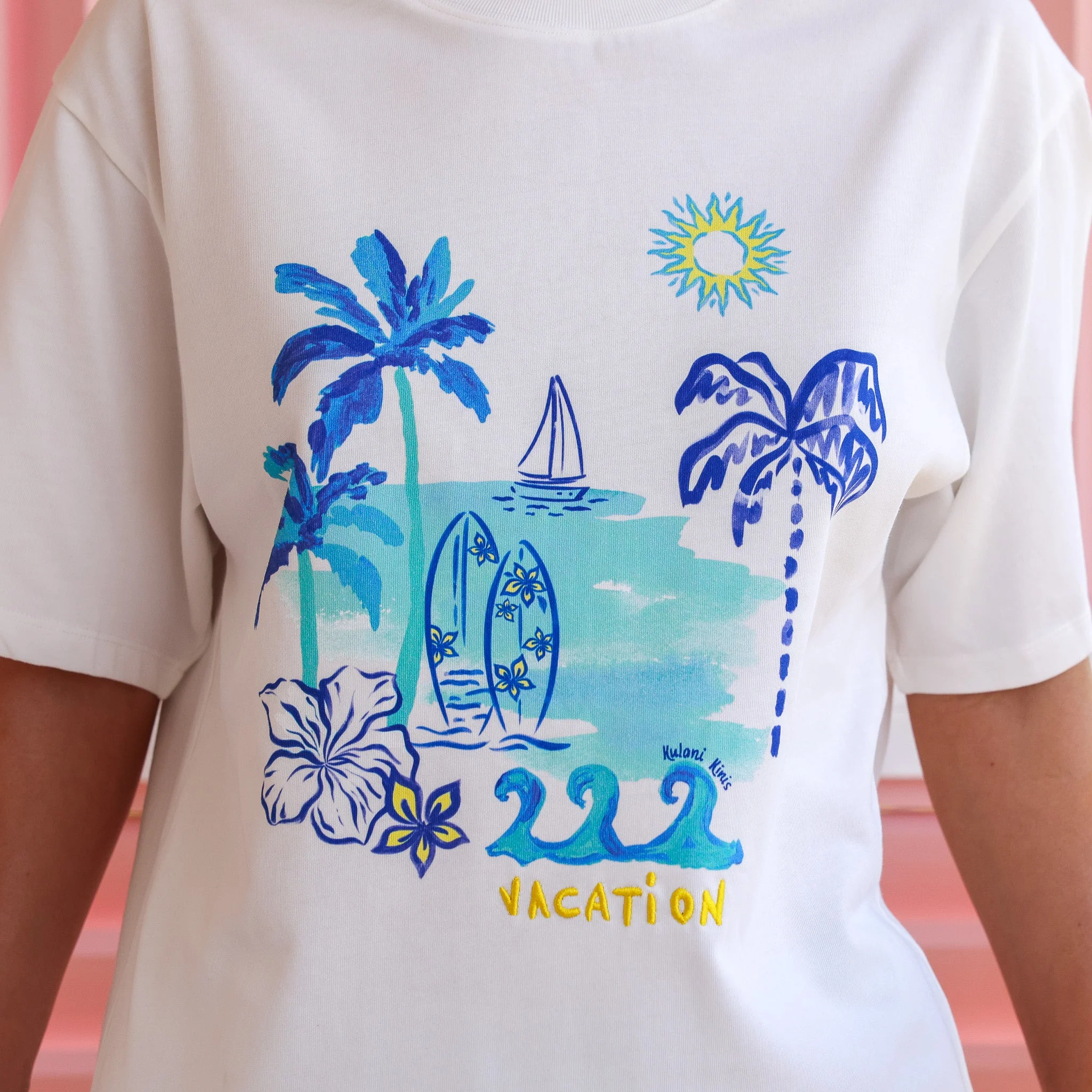 Boyfriend Tee - Shell Spritz - Image 3
