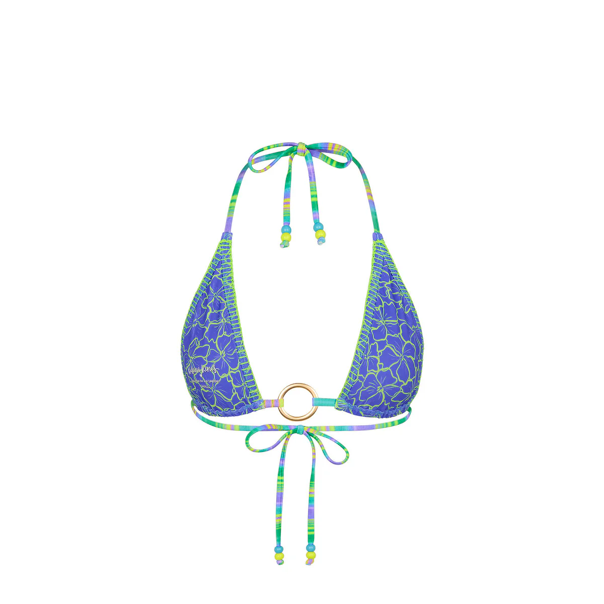 Lace Stitch Ring Halter Bikini Top - Sugar Wave - Image 8