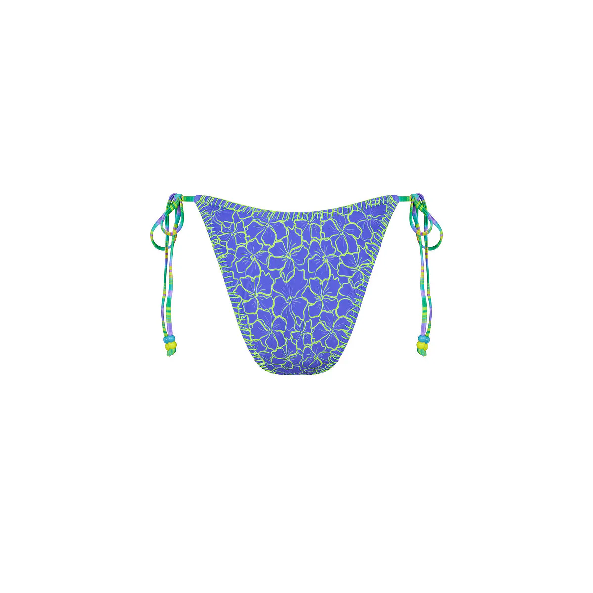Lace Stitch Ring Tie Bikini Bottom - Sugar Wave - Image 8