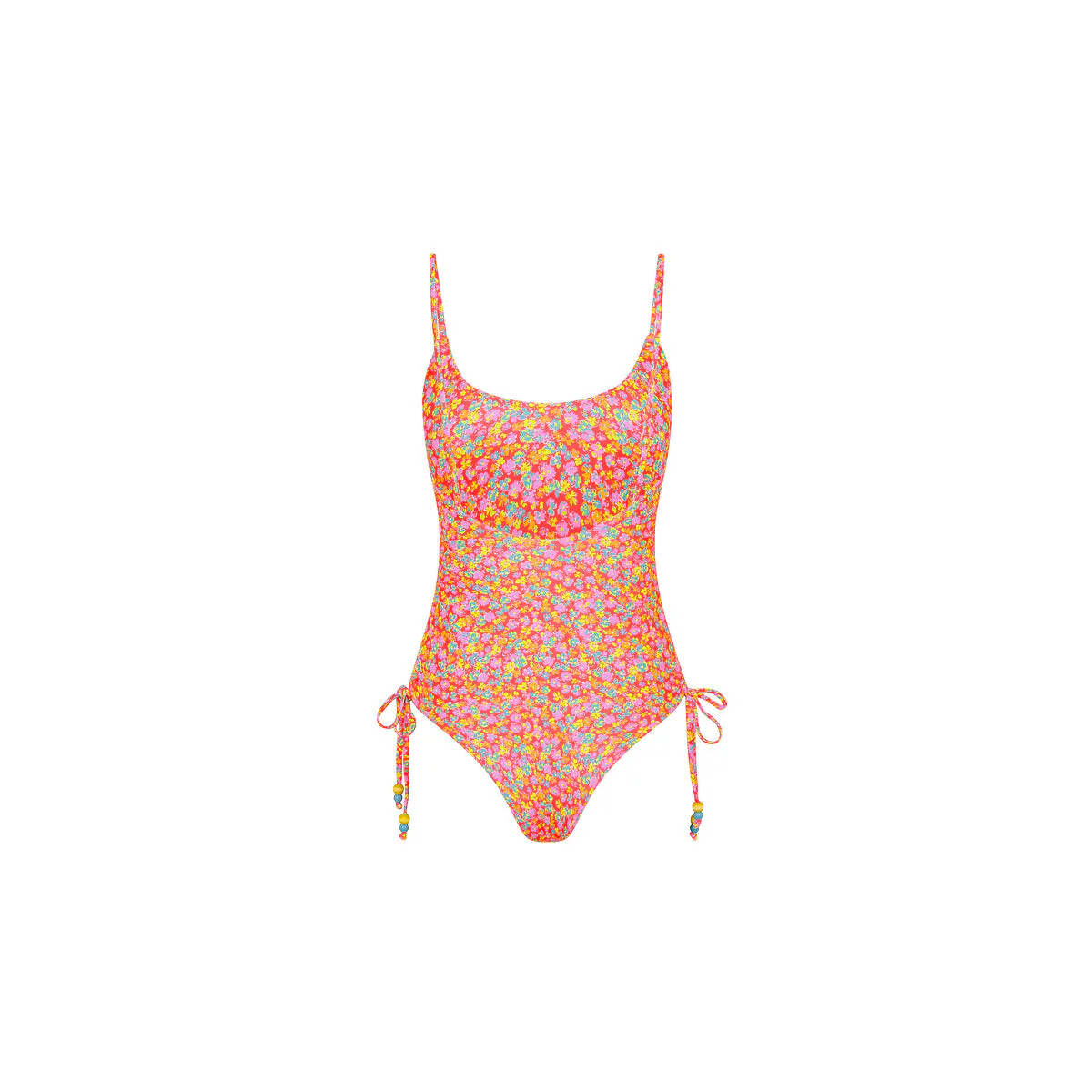 Ruched Tie Side Cheeky One Piece - Bubble Pop - Image 9