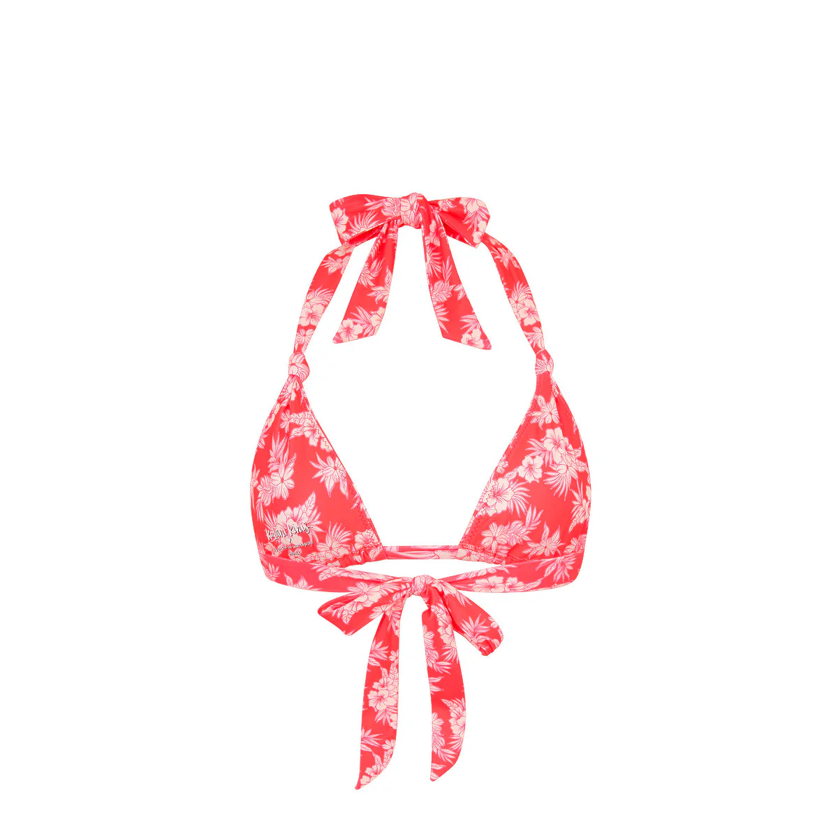 Soft Knot Halter Bikini Top - Island Punch - Image 9