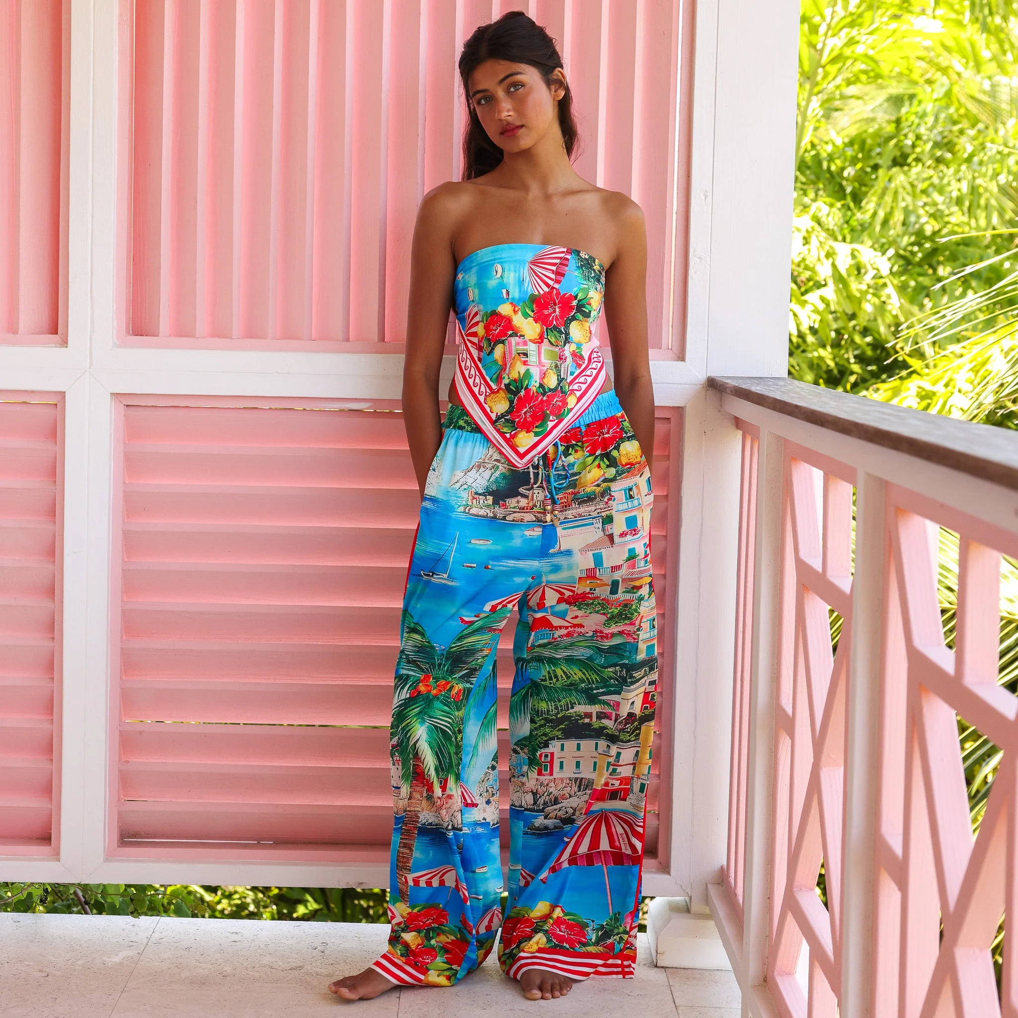 Summer Bandana Scarf Top - Mermaid Cove - Image 3