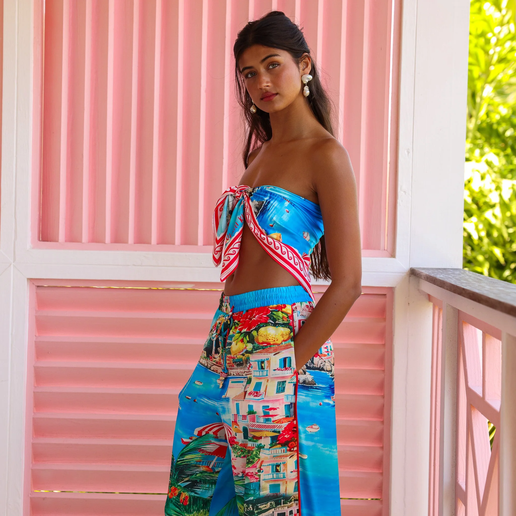 Summer Bandana Scarf Top - Mermaid Cove - Image 6